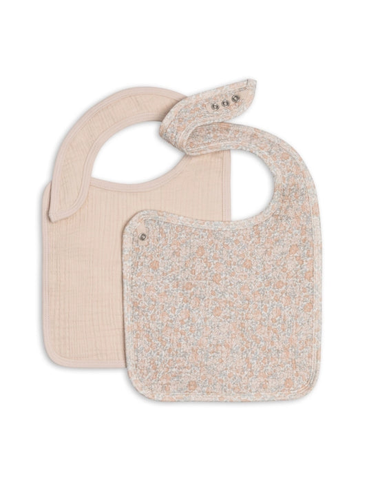 Muslin Bibs 2 Pack in Belmont + Shell