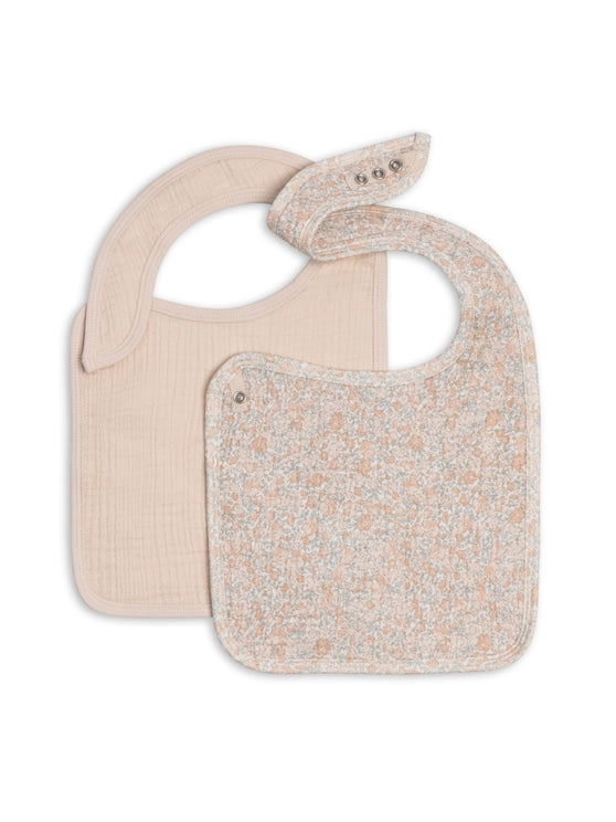 Muslin Bibs 2 Pack in Belmont + Shell