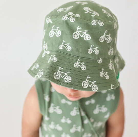 Bike Reversible Organic Cotton Bucket Hat