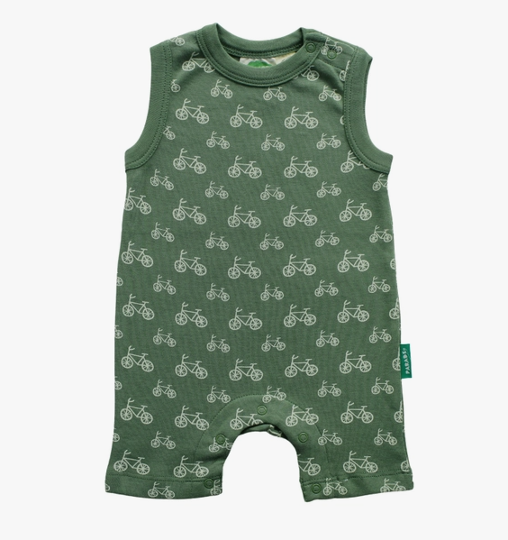 Bike Print Tank Romper