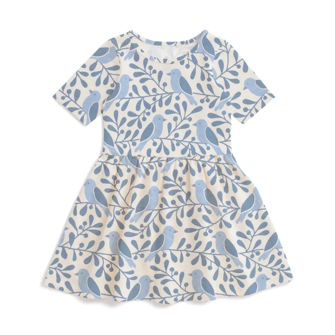 Birds & Berries Blue Alberta Dress
