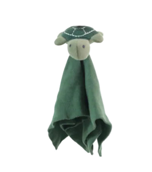 Turtle Organic Baby Lovey Security Blankie