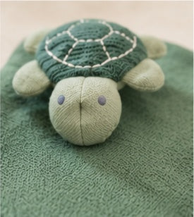 Turtle Organic Baby Lovey Security Blankie