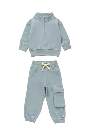 Dusty Blue French Terry Jogger Set