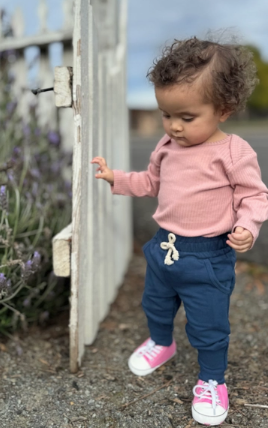 Peony Long Sleeve Organic Bodysuit