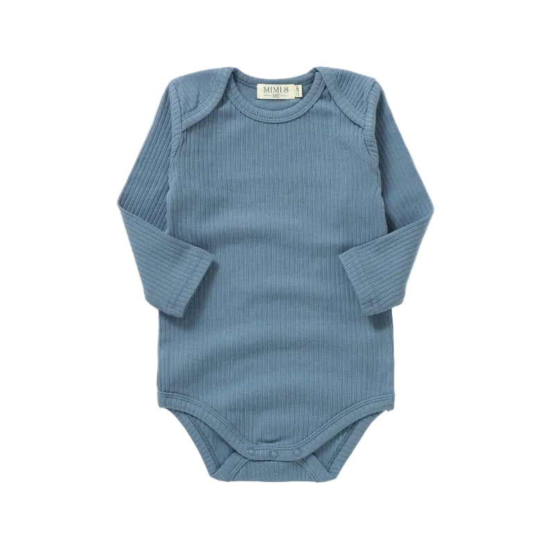 Ocean Blue Long Sleeve Organic Bodysuit