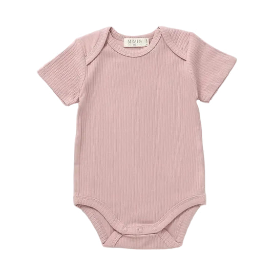 Peony Short Long Sleeve Organic Bodysuit