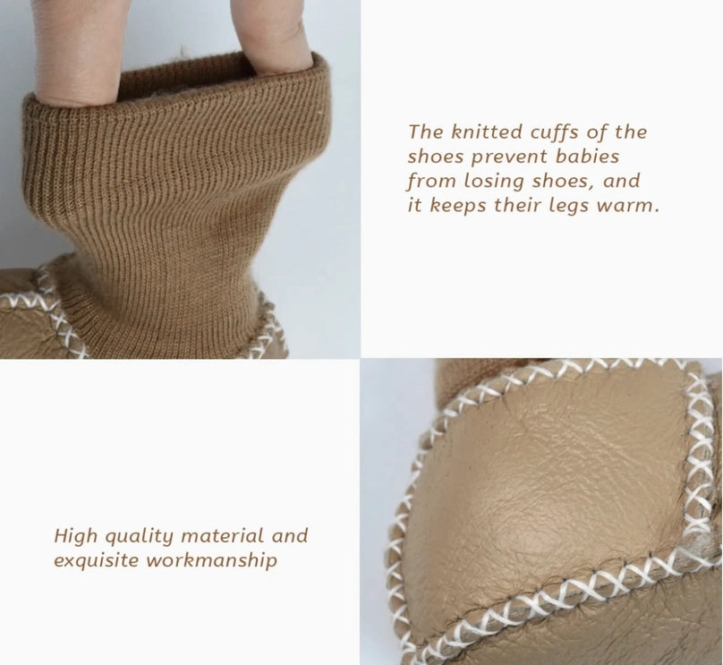 Cozy Lambskin Booties Cream