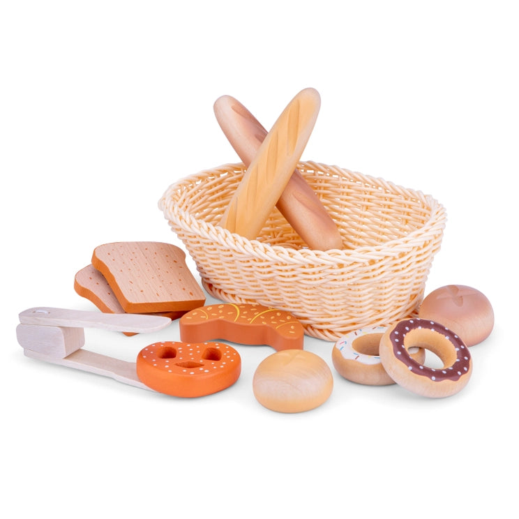 Wooden Bread in Basket
