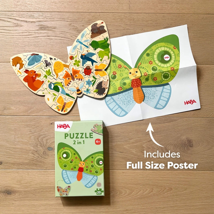 Butterfly Wooden 2-in-1 Puzzle