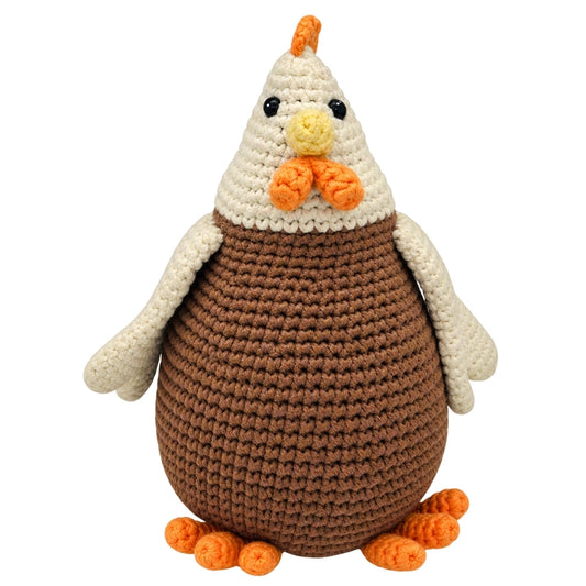 Organic Cotton Hen Rattle