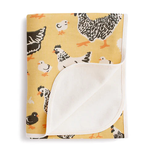 Chicken Family French Terry Blanket