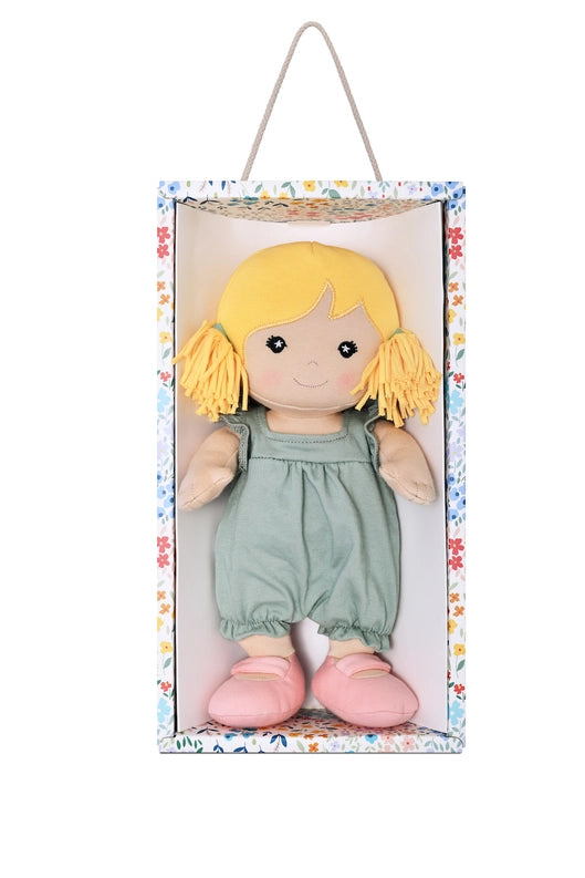 Chloe Organic Plush Doll in Sage