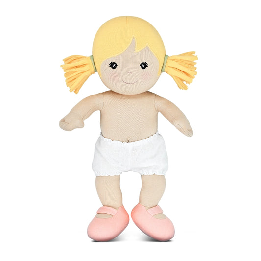 Chloe Organic Plush Doll in Sage