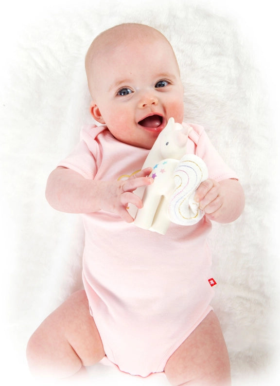 Cotton Candy Unicorn Organic Natural Rubber Teether & Rattle (Copy)