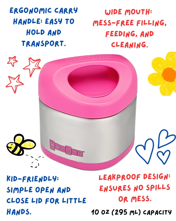 Yumbox Cubi Thermal Food Jar Berry Pink 10oz