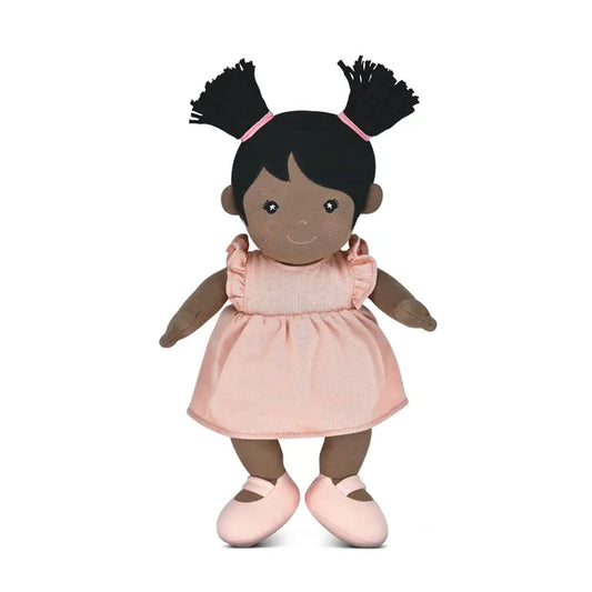 Mia Organic Plush Doll in Dusty Rose