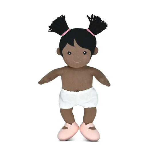 Mia Organic Plush Doll in Dusty Rose