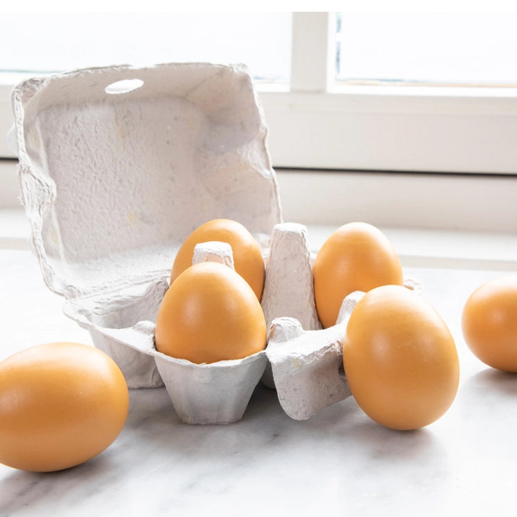 Wooden Eggs in Carton