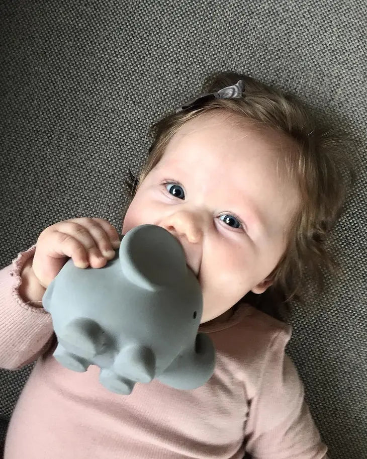 Elephant Organic Natural Rubber Teether & Rattle