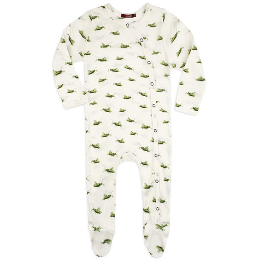Grasshopper Organic Cotton Snap Footed Romper