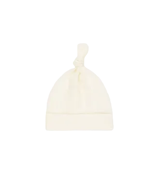 Ivory Basics Knotted Baby Hat