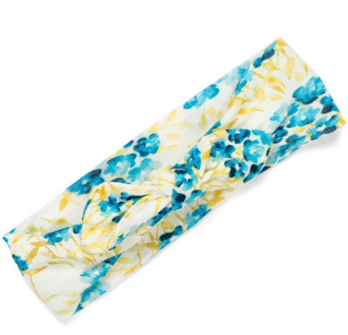 Sky Floral Bamboo Knotted Headband