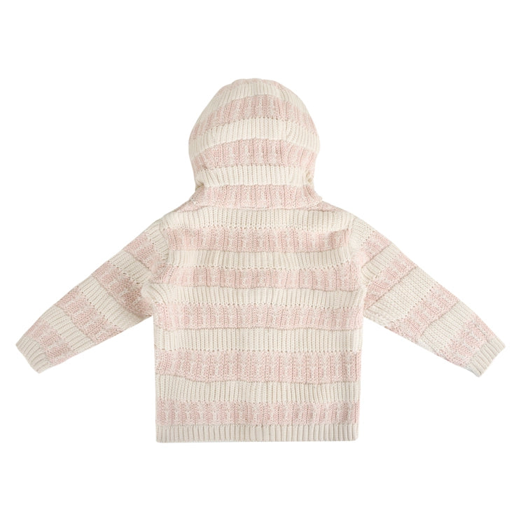 Textured Knit Baby Hooded Jacket