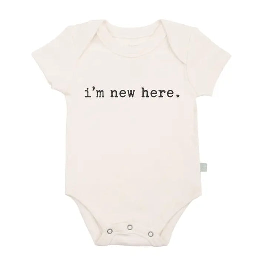 I'm New Here Organic Graphic Bodysuit