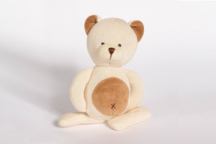 Organic Knitted Bear Teether