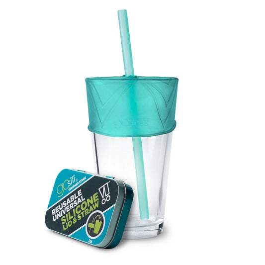 Universal Lid + Straw in Tin