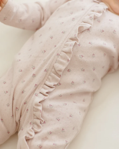 Lilac Ditsy Ruffle Jumpsuit