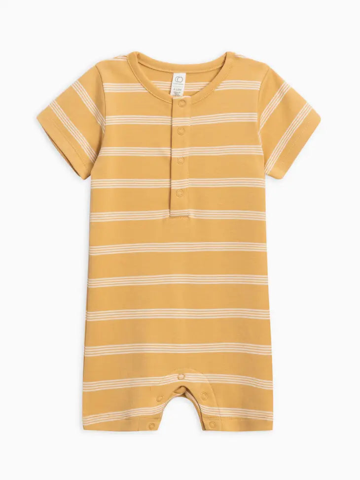 Mason Short Sleeve Buckly Stripe Romper