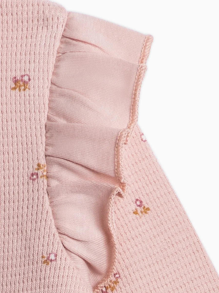 Mila Waffle Knit Flutter Sleeve Romper