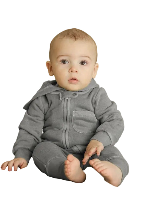 Mist Cozy Zipper Romper