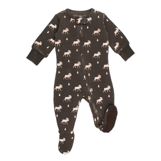Bark Moose Cozy Printed 2-Way Zipper Footie