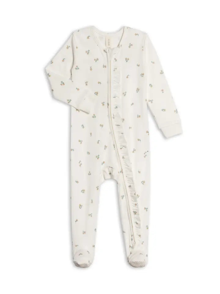 Neve Ruffle Zipper Sleeper in Palmer Floral