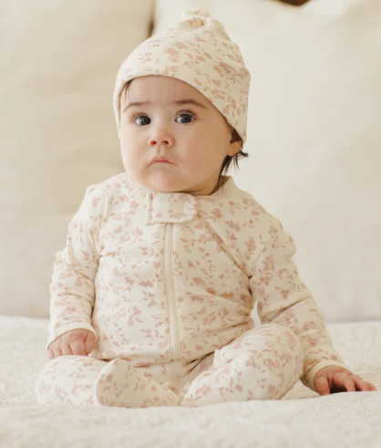 French Garden Zip Long Sleeve Sleeper Footie