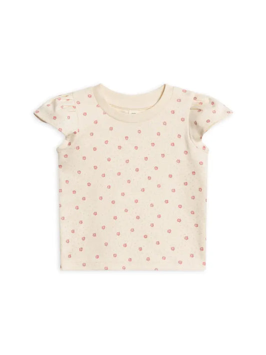 Petal Sleeve Tee & Ruffle Waist Shorts Set in Carla Floral