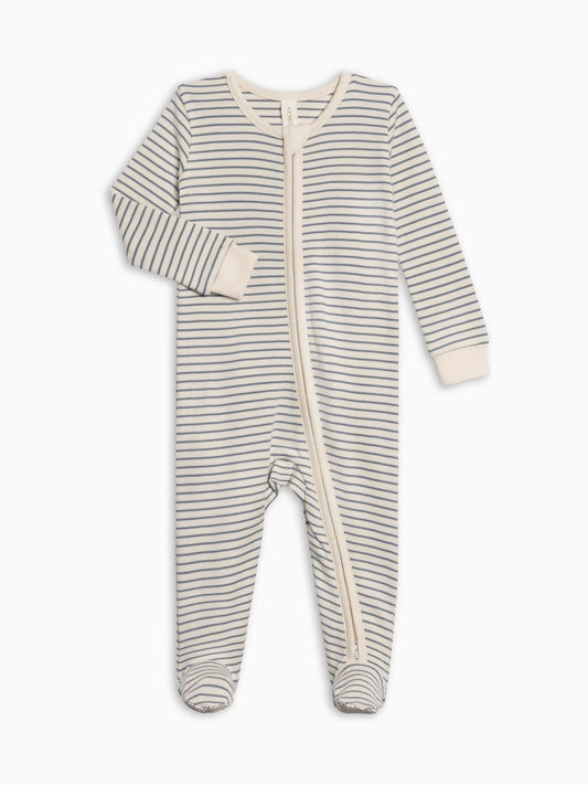 Peyton Zipper Sleeper in Bay Stripe