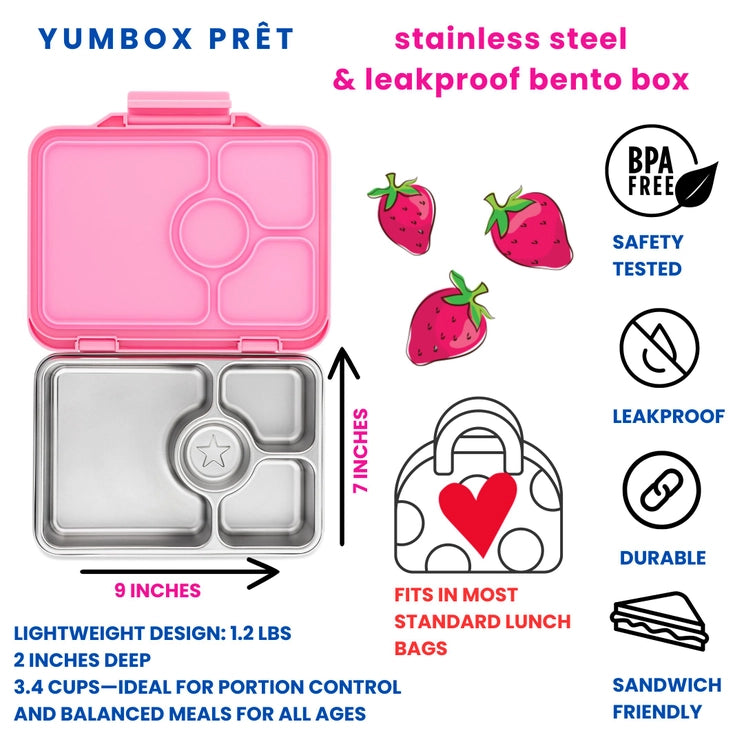 YumBox Pret Stainless Steel Versailles Pink