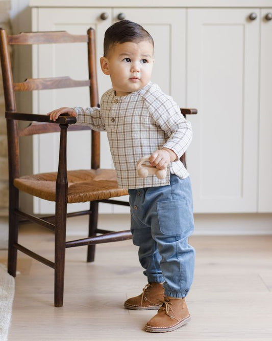 Blue Plaid Zion Shirt & Luca Pant Set
