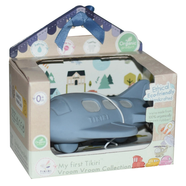 Plane Organic Natural Rubber Teether & Rattle