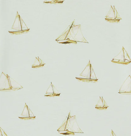 Sailboat Melody Organic Cotton Gown & Hat Set