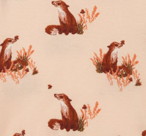 Floral Fox Organic Cotton Gown & Hat Set
