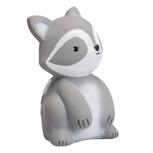 Raccoon Organic Natural Rubber Teether & Rattle