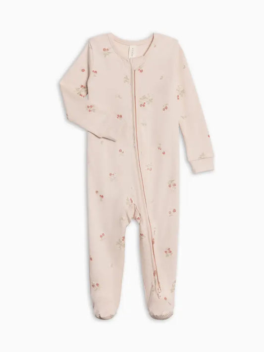 Peyton Zipper Sleeper in Raspberries