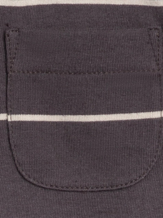 Reese Drop Shoulder Tee - Hunter Stripe