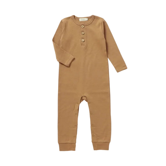 River Long Sleeve Jumpsuit in Sand