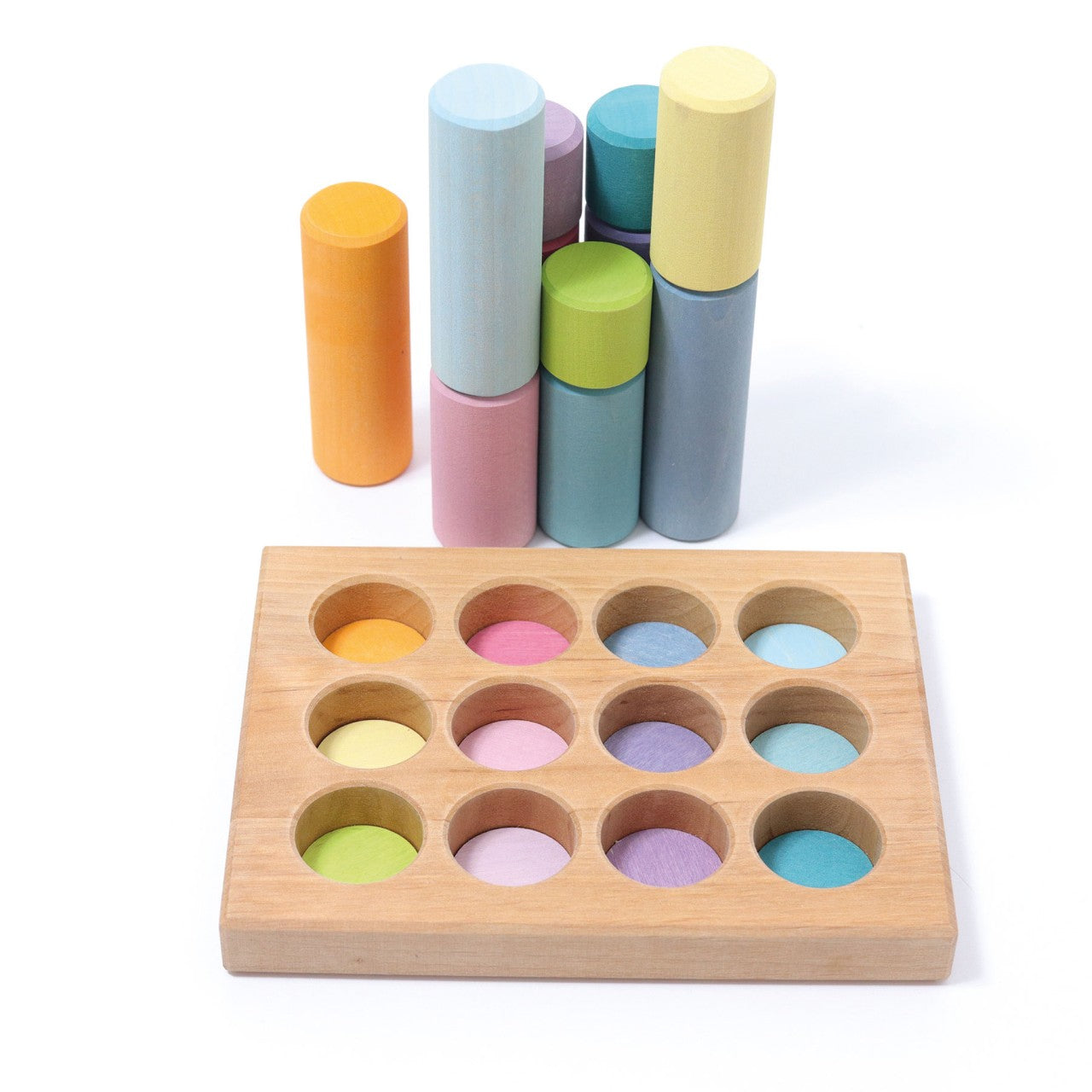 Small Pastel Rollers Stacking Game